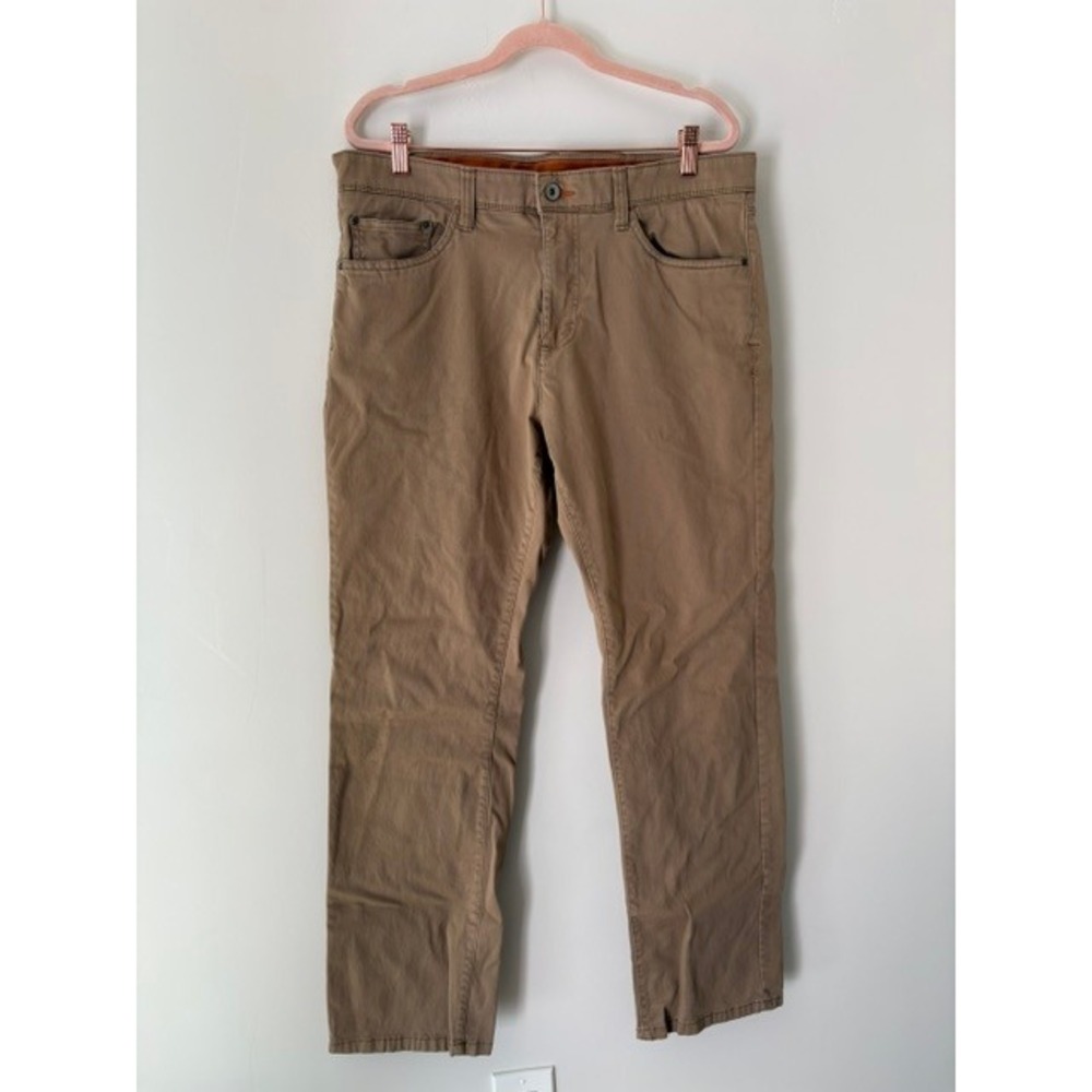 Weatherproof Vintage Mens 36x32 Khaki Tan‎ 5-Pocket Straight Leg Pants Brown